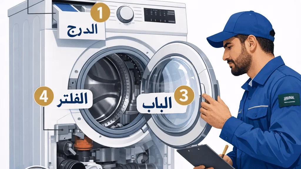دليل صيانة الغسالة في مكة 2026: تشخيص آمن وإصلاح احترافي