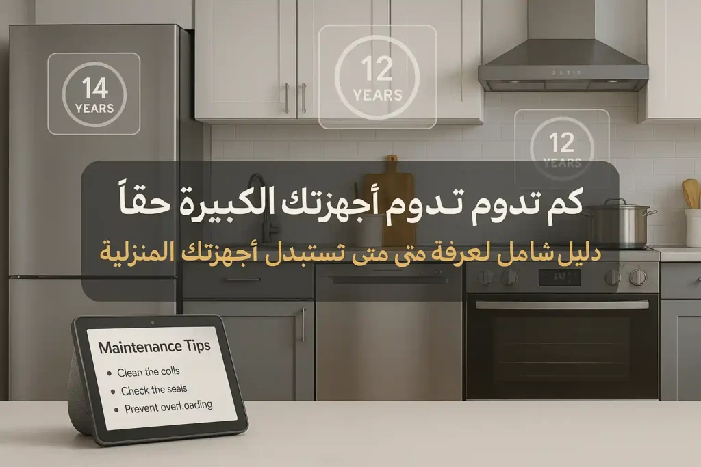 كم تدوم الغسالة والمجفف وغسالة الصحون ومتى تستبدلها
