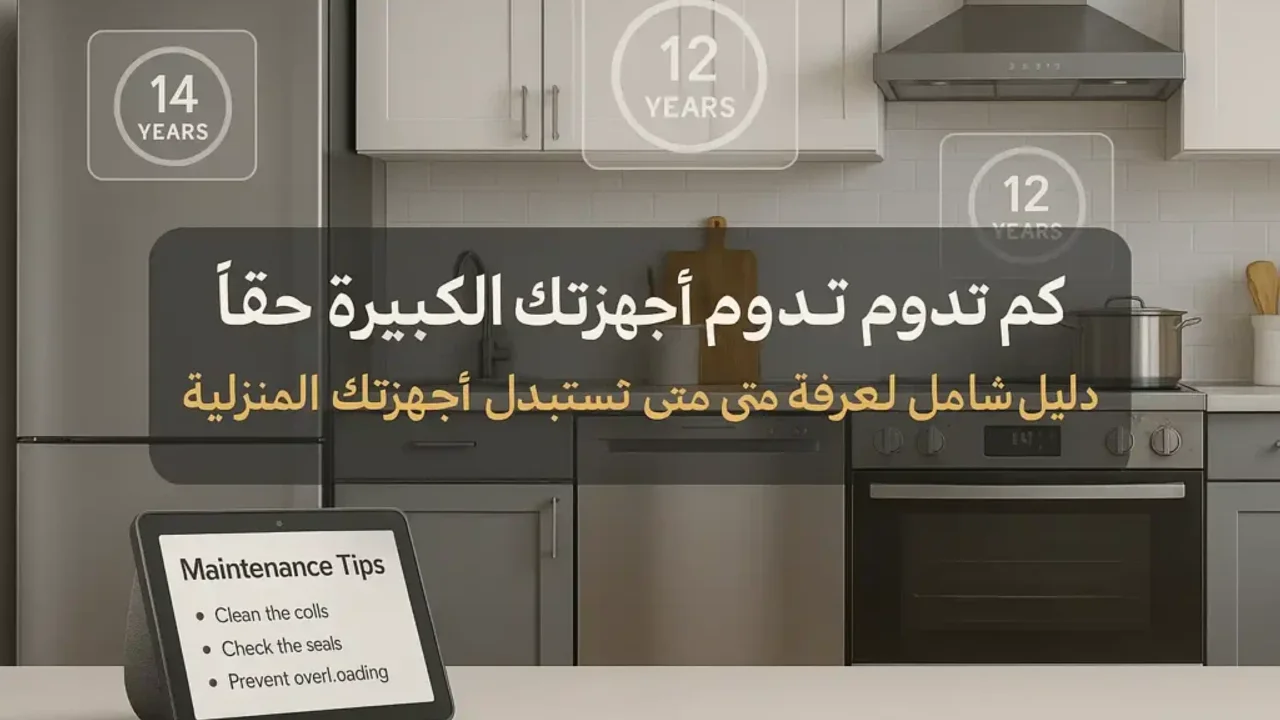 فني الماهر يفحص جهازاً منزلياً في مكة ضمن دليل العمر المتوقع للغسالات والمجففات وغسالات الصحون