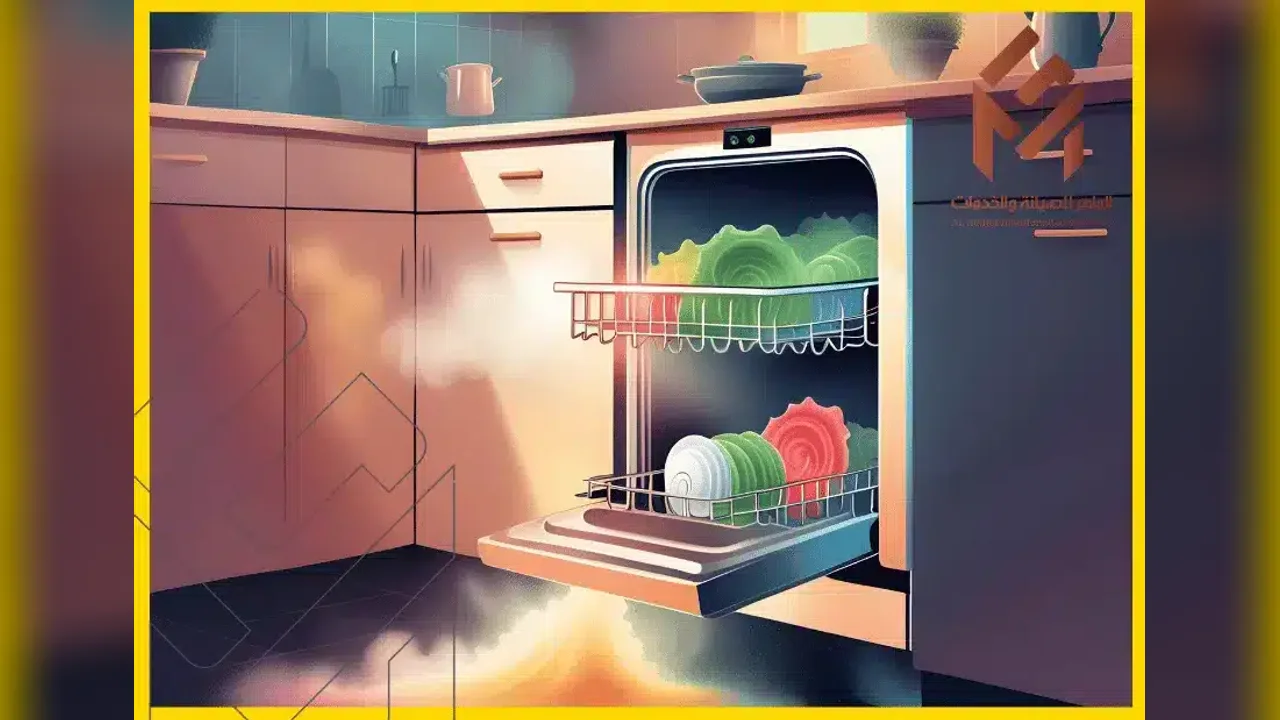فني الماهر يفحص غسالة صحون لعطل التنظيف الدوري في مكة