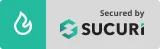 شعار مكتوب عليه "Secured by SUCURI" مع رمز في الجهة اليسرى.